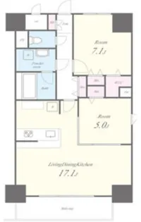 愛知県名古屋市中区栄1丁目【マンション】の間取り