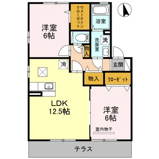 MAEDE TOWN B棟【1階】の間取り