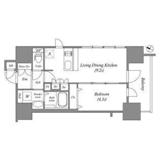 愛知県名古屋市中区新栄2丁目【マンション】の間取り