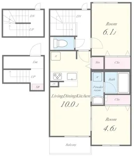 京都府京都市南区八条源町【アパート】の間取り