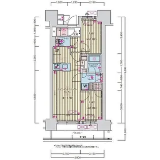 愛知県名古屋市中村区名駅南3丁目【マンション】の間取り