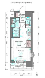 プラシード京都【6階】の間取り