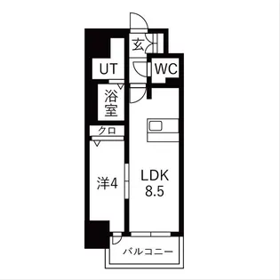 愛知県名古屋市中区千代田3丁目【マンション】の間取り