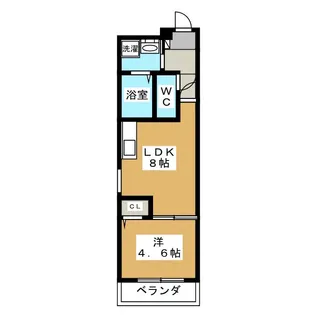 サクシード両替町【1階】の間取り