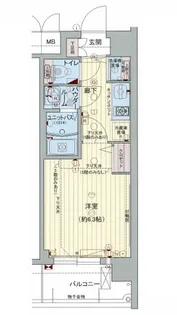 プレサンス京都五条天使突抜【5階】の間取り