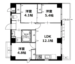 GRAND LATTICE KAWARAMACHI SHICHIJO【2階】の間取り