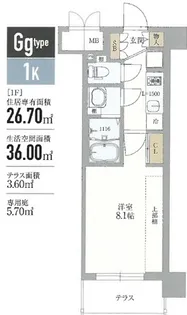ソルテラス京都洛南【2階】の間取り