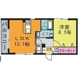 愛知県名古屋市北区西志賀町4丁目【マンション】の間取り