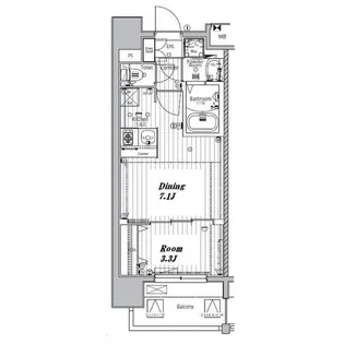 愛知県名古屋市中区富士見町【マンション】の間取り