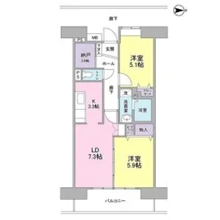 愛知県名古屋市西区浄心本通3丁目【マンション】の間取り