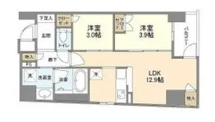 ソルレヴェンテ堀川高辻【2階】の間取り