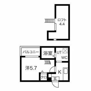 愛知県名古屋市西区中小田井1丁目【アパート】の間取り