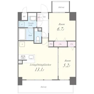 愛知県名古屋市西区城西2丁目【マンション】の間取り