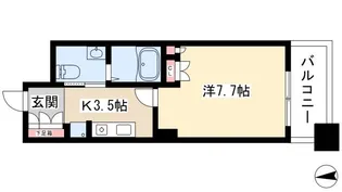 愛知県名古屋市中村区名駅南2丁目【マンション】の間取り