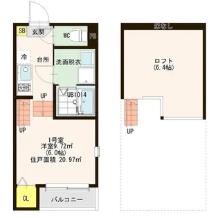 愛知県名古屋市西区上名古屋2丁目【アパート】の間取り