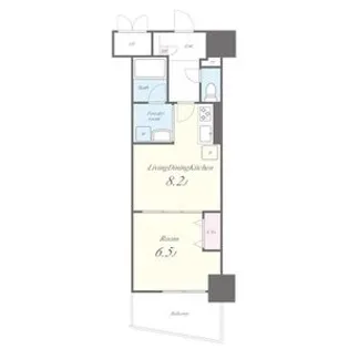 愛知県名古屋市中区錦1丁目【マンション】の間取り