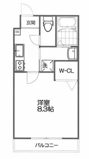サクシード伏見京橋セカンド【1階】の間取り