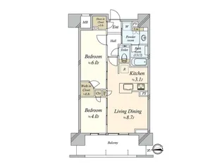 愛知県名古屋市中区大須4丁目【マンション】の間取り