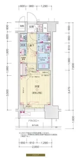 愛知県名古屋市中区橘1丁目【マンション】の間取り