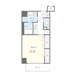 愛知県名古屋市中村区亀島1丁目【マンション】の間取り
