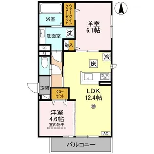アイル京都八条【1階】の間取り