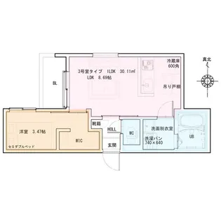 REGALEST五条大宮【2階】の間取り