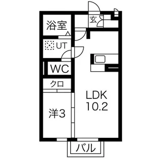 アーバンスクエアⅠ【2階】の間取り