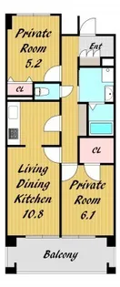 パインフィールド東野【7階】の間取り