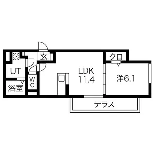リーブル・エール【1階】の間取り