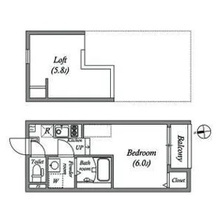 クレスト山科【1階】の間取り