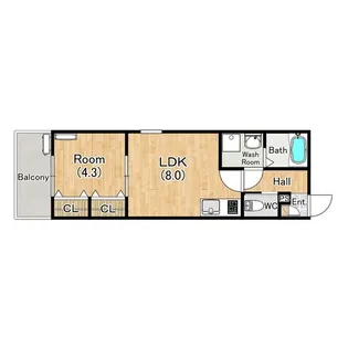 ジーメゾン向島シェルール【2階】の間取り