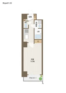 VILLA MARY五条【4階】の間取り