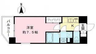 THE GARNET SUITE RESIDENCE西七条【7階】の間取り