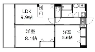 ヴェルデ山科【1階】の間取り