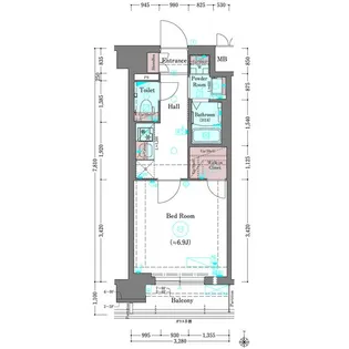 プラシード京都【5階】の間取り