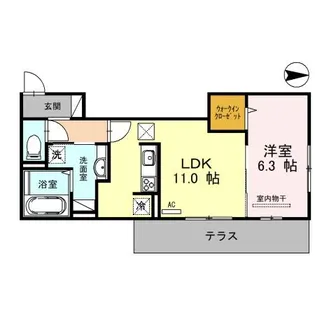 アデウ ドゥーエ【1階】の間取り