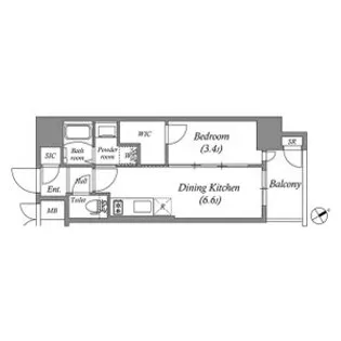 エステムコート名古屋新栄Ⅳネスト【13階】の間取り