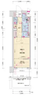 ソルテラスKYOTO西大路 瑠【2階】の間取り