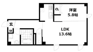 SJS七条堀川【5階】の間取り