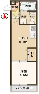メゾン・ド・グリシーヌ【2階】の間取り