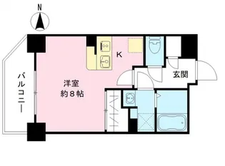 THE GARNET SUITE RESIDENCE西七条【2階】の間取り