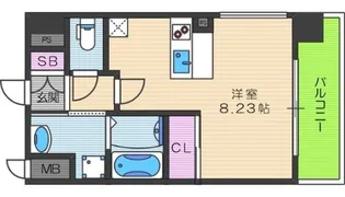 THE GARNET SUITE RESIDENCE西七条【1階】の間取り