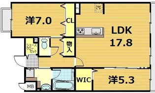 ブランシェ桃山(Branche Momoyama)【1階】の間取り