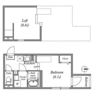 ハーモニーテラス東野八反畑町Ⅱ【2階】の間取り