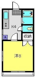 クリエール日吉【203号室】の間取り