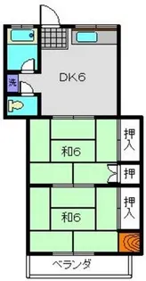 橘ハイツ【201号室】の間取り