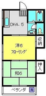 コーポ井上【202号室】の間取り