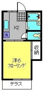 サンドゥエールB【102号室】の間取り