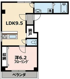 コーポ代田【203号室】の間取り