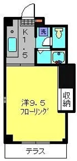 トウェルブ大倉山【101号室】の間取り